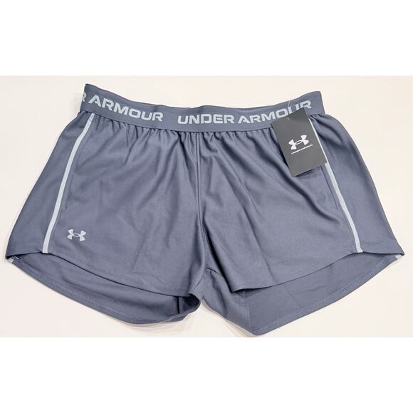 Under Armour Women’s Loose Tech Play Up Shorts Small Blue - Picture 1 of 4